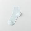 Female Summer Thin Pure Color All Build Casual Simple Breathable Mesh Wicker Sweat Boneless Short Socks
