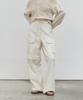 Noir For Woman Herringbone Parachute Denim Pants (Ivory)