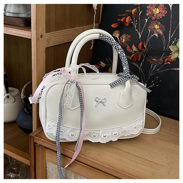 Simple Hand-carried Bowling Bag Women's 2025 New Fashion Shoulder Bag Casual Messenger Bag