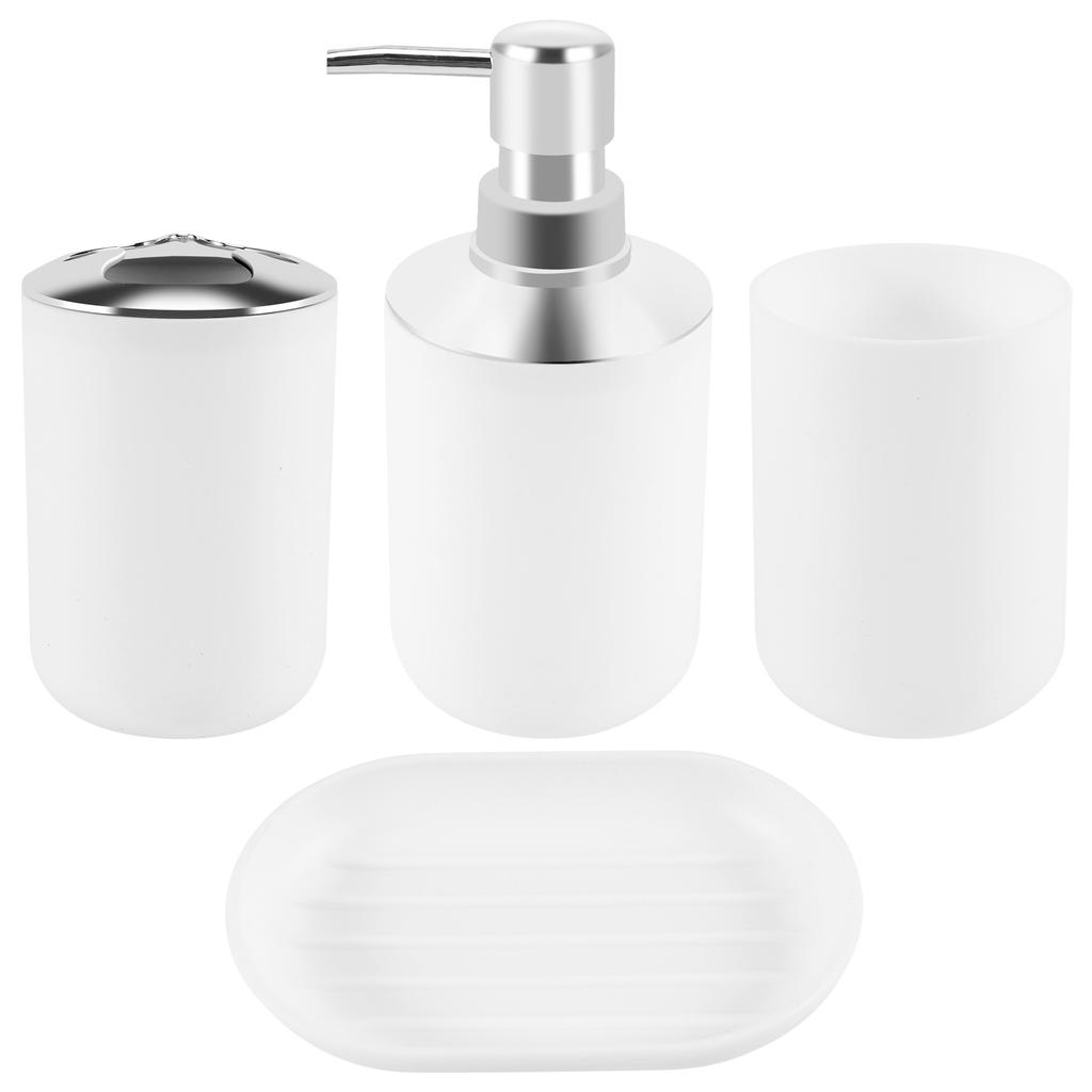 Cheap 4 Pcs Plastic Bathroom Accessory Set,Bath Toilet Brush