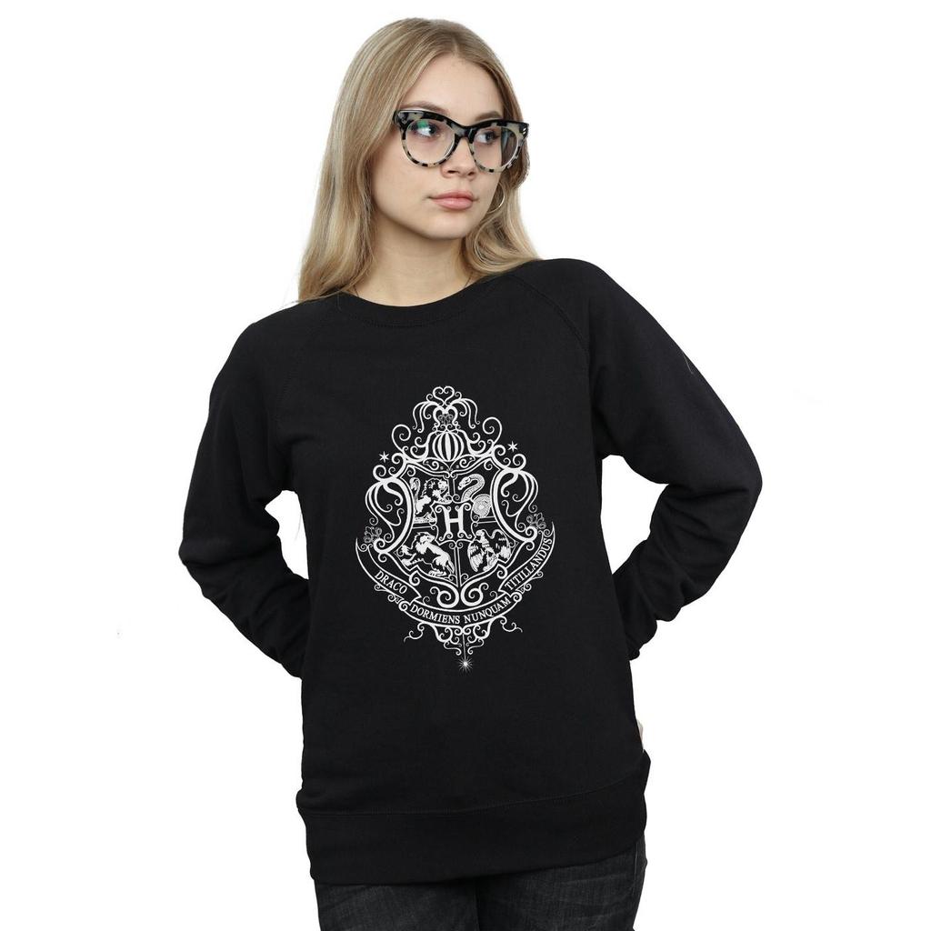 Harry Potter Womens/Ladies Hogwarts Draco Dormiens Crest Sweatshirt