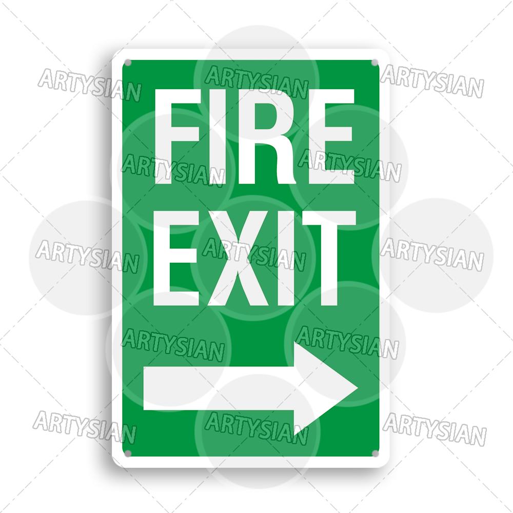 Fire Safety Metal Sign Flammable Warning Emergency Exit Escape Alarm Extinguisher Instruction Signage Assembly Hose Reel Plaque