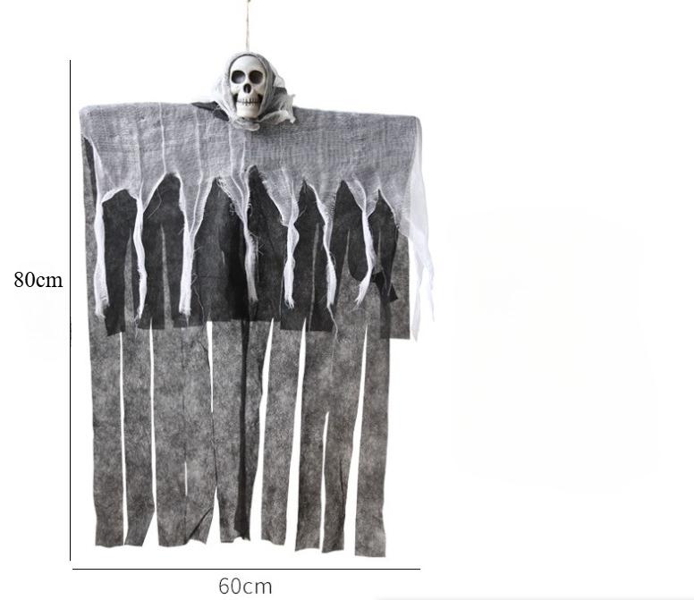 

1 шт. Хэллоуин Светящийся Череп Скелет Марля Подвесной Призрак Дом На Открытом Воздухе Сад Украшение Хэллоуин Вечеринка Ужас Призрак Реквизит 2025