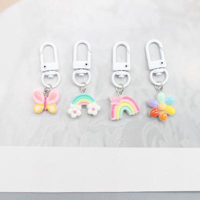Rainbow Flower Dopamine Keychain Pendant for Students and Besties