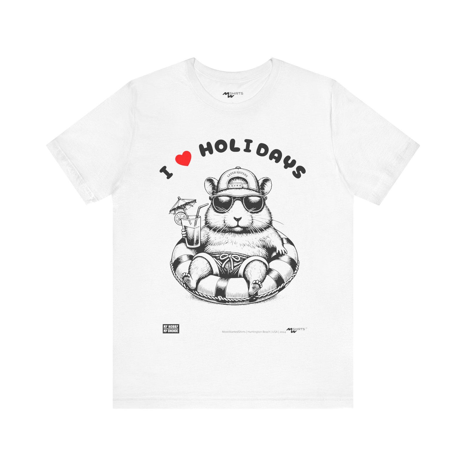 Holiday Hamster Tee: Engraved Style Unisex T-Shirt L