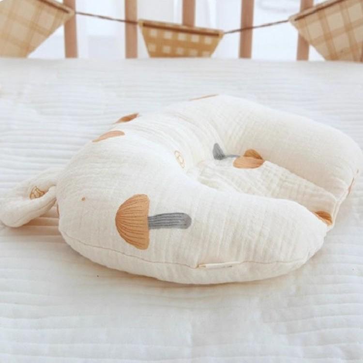 Breathable Baby Pillow for Head Shaping and Anti-Flat Head Correction - Sweat-Absorbent, Washable, Suitable for Autumn & Winter, Side Sleeping