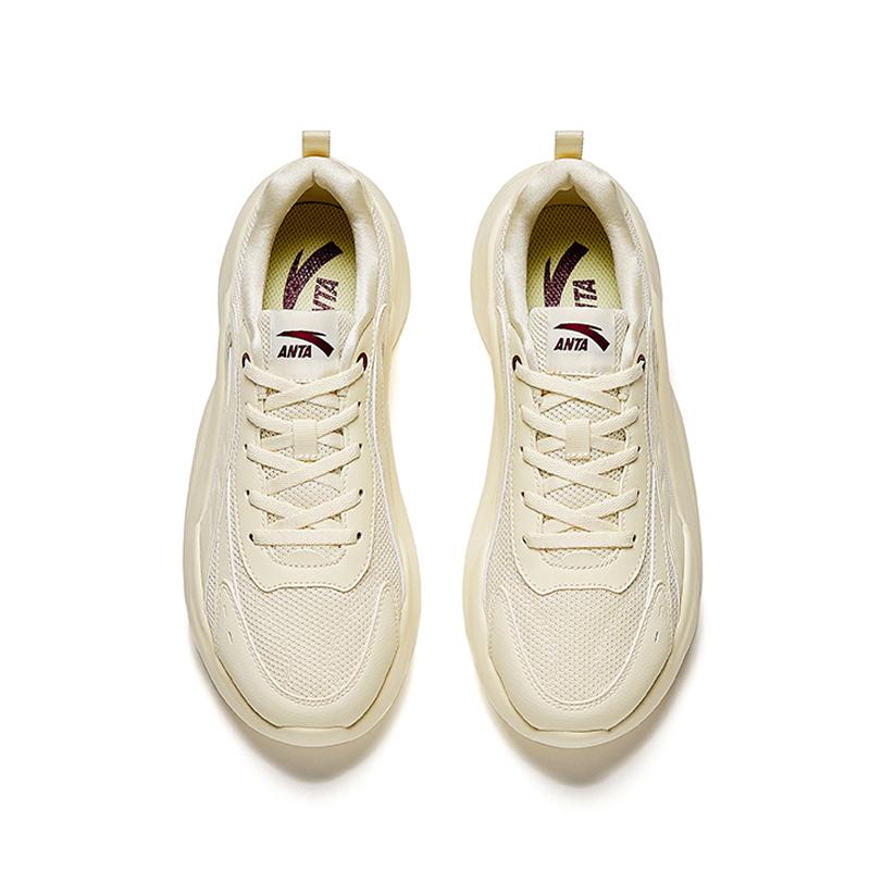Anta Comfortable Versatile Fashion Non-Slip Breathable Wear-Resistant Low-Top Casual Shoes Women sneaker Light-Beige 922528817Q-3