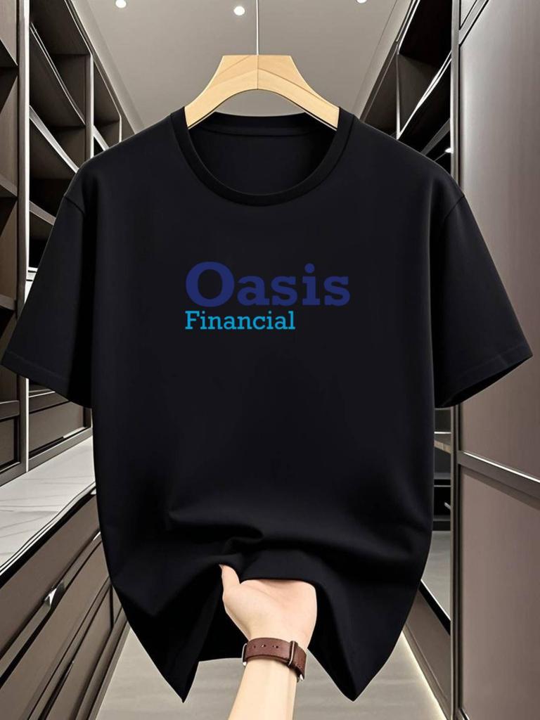 Black T-shirt - Lightweight Stretchy Casual Summer Shirt with Round Neck