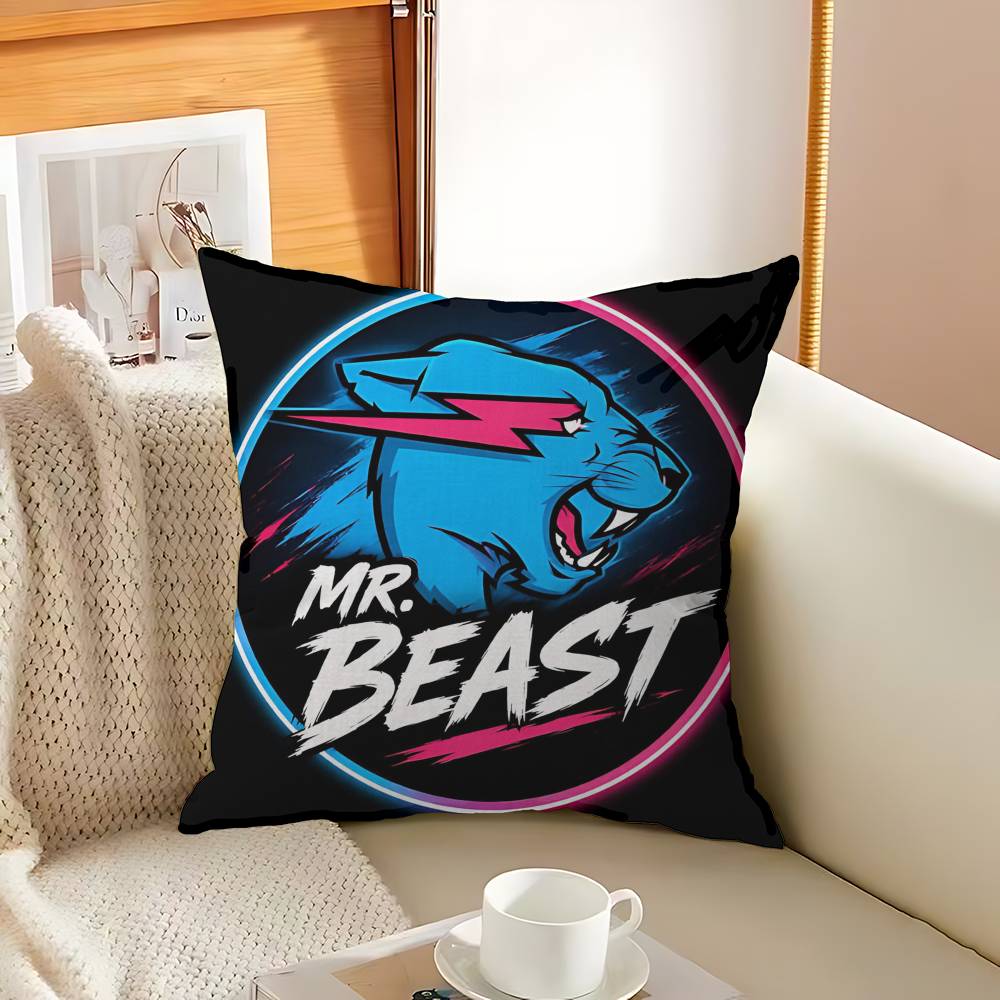 Game Blogger M-Mr B-Beastes Pillow Anime Pillow Sofa Bed Head Pillow Cover Cushion Cover 45x45 cm Fashion