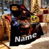 Custom Name Personalized Five Nights at Freddy's Print Blanket, Home Decor, Bedroom, Sofa, Camping, Couch, Gifts for Birthday Christmas