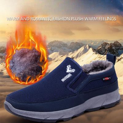Zapatillas de tenis para hombre, cálidas, transpirables, de suela suave, antideslizantes, informales, además de cómodas zapatillas de terciopelo para caminar sin cordones, vulcanizadas para invierno