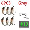 6PCS Scud Nymph Flies Copper Wire Weighted Flash Dubbing Caddis Larva Emerger Fly Fishing for Trout Czech Nymphing River Fishing