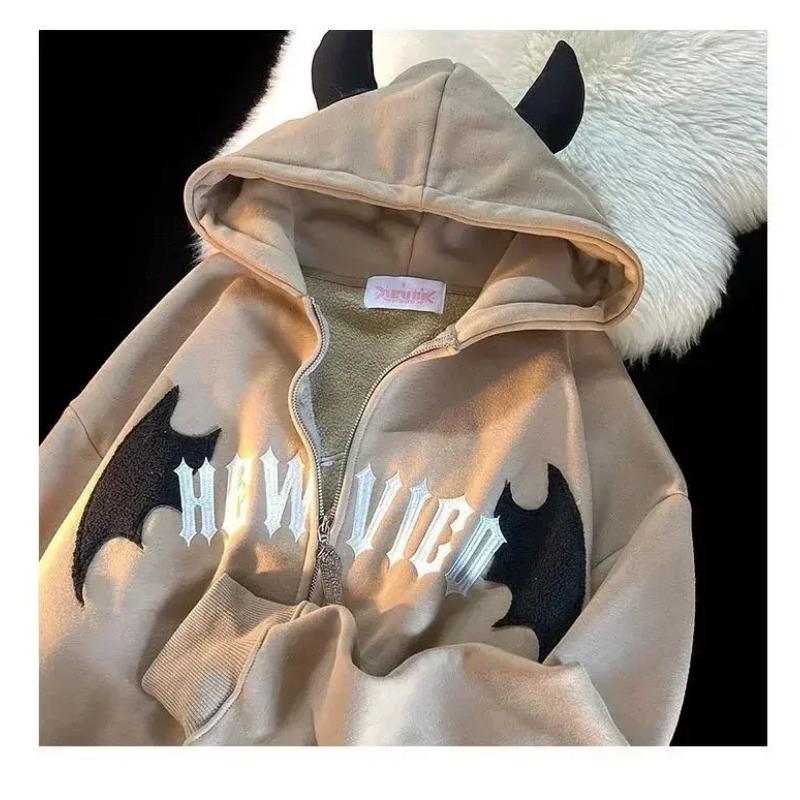 

Зимняя новая куртка Devil Retro Casual с капюшоном из теплого хлопка для мужчин и женщин High Street Joker Couple Coat Jacket S