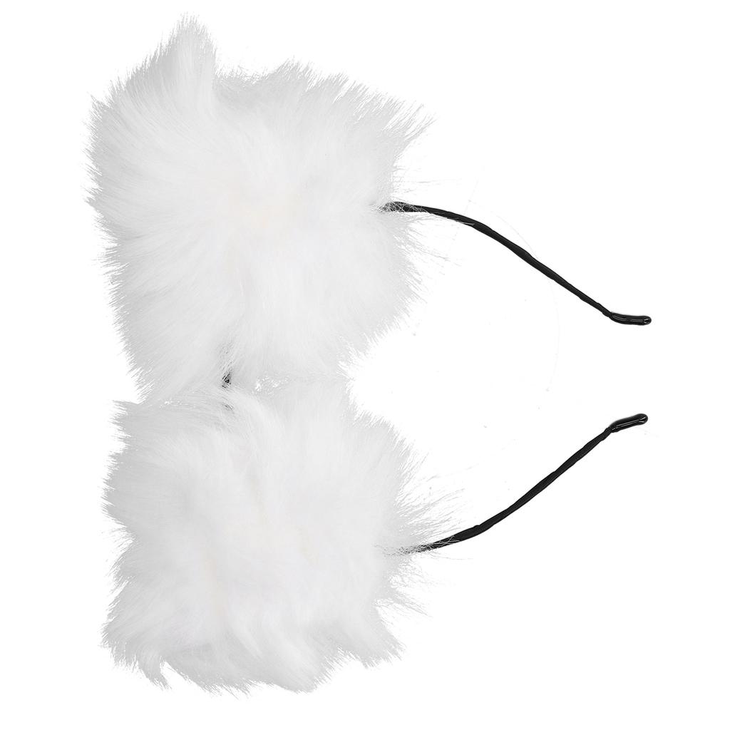 Artificial Furry Cat Ears Headband Women Headwear Hairband for Party Cosplay Daily Life