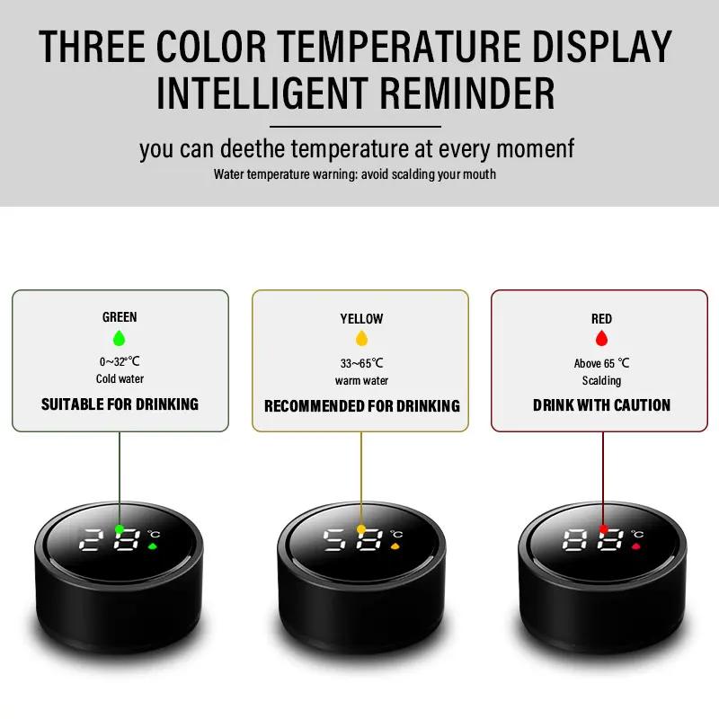 1Pcs Car Smart Thermos Bottle With Temperature Display Coffee Cup Stickers For Mercedes-Benz CLA CES CLS SLK GLK CLK SLS CLG GLE