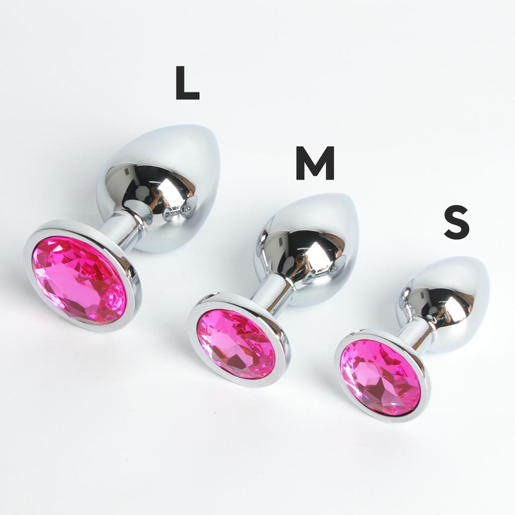 Kovový anální kolík pro ženy Nerezový anální kolík se šperky Anální perlička křišťálový řiti Dámské erotické hračky Hra pro dospělé Analplug