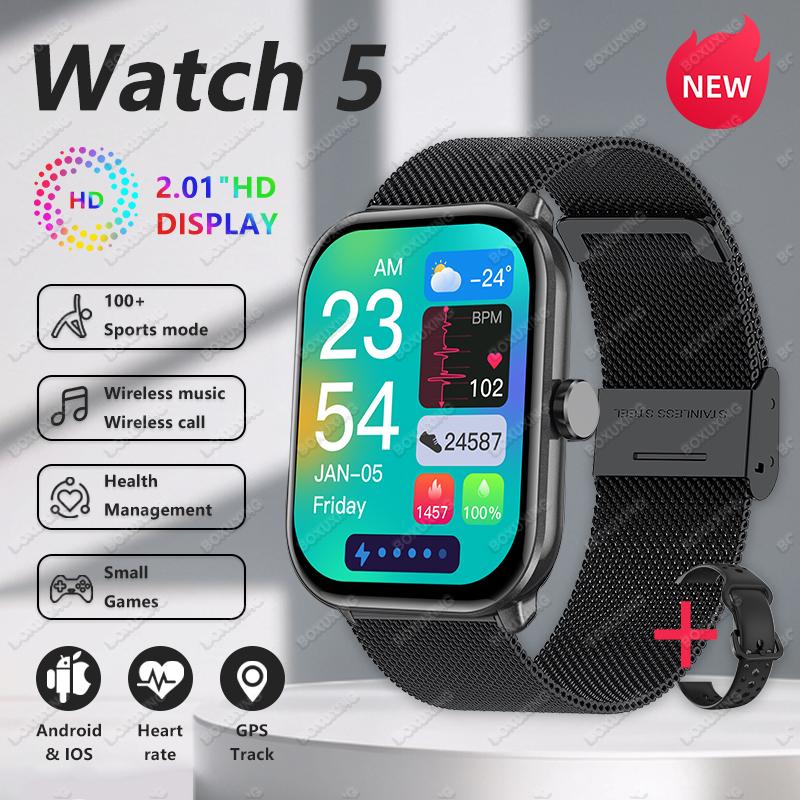New GPS Track Smart Watch 2.01 Inch Ultra HD  Screen Movement Run Track Heart Rate Monitor Bluetooth Call Smartwatch
