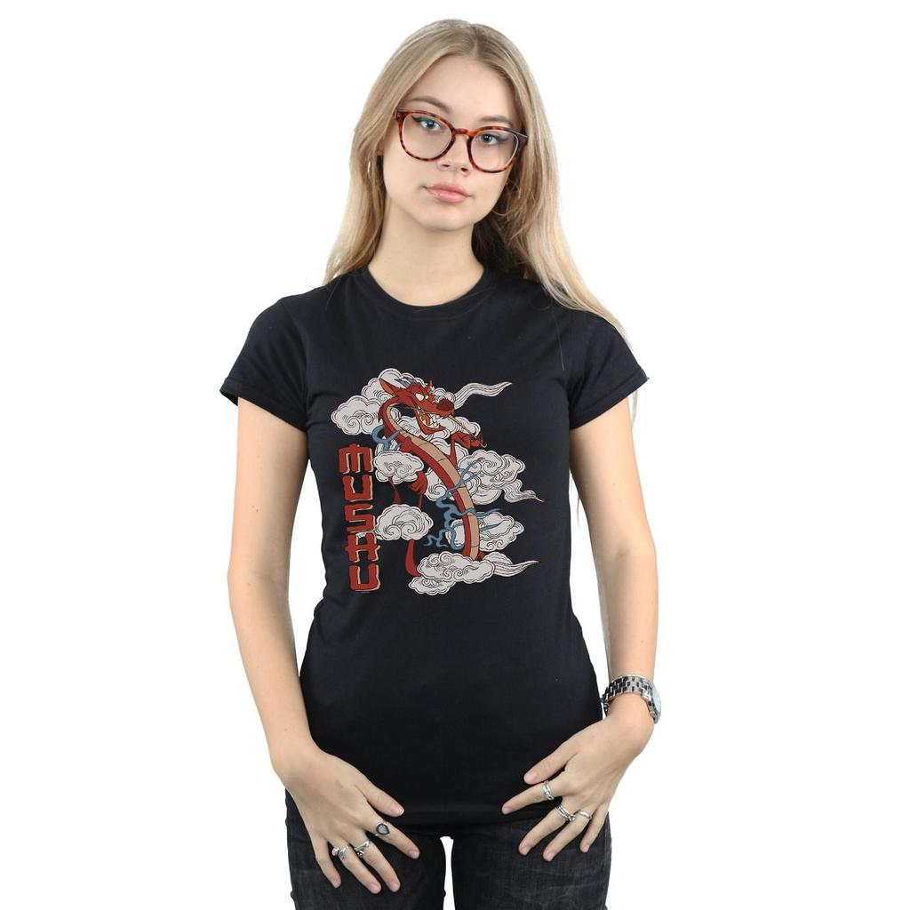 Disney Womens/Ladies Mulan Mushu Dragon Cotton T-Shirt