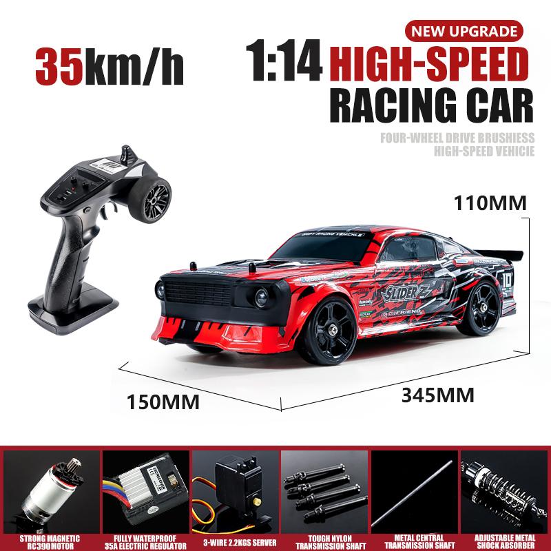 

Remote Control Toy Race Car 1:14 Scale - High Speed 4x4 Off-Road RC Climbing Drift Car, Gift for Boys