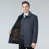 Middle-aged Men's Mid-length Wool Coat New Winter Cold-proof and Warm Lapel Coat