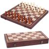 Brangdy Wooden Magnetic Foldable Chess & Checkers Set