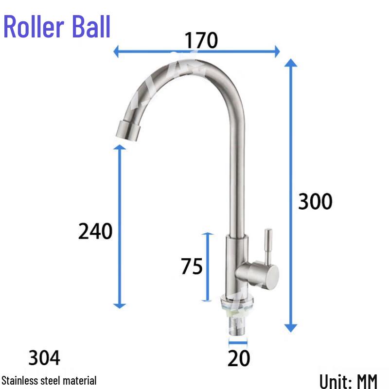 Xuan Yong 304 Stainless Steel Single Cold Kitchen Faucet
