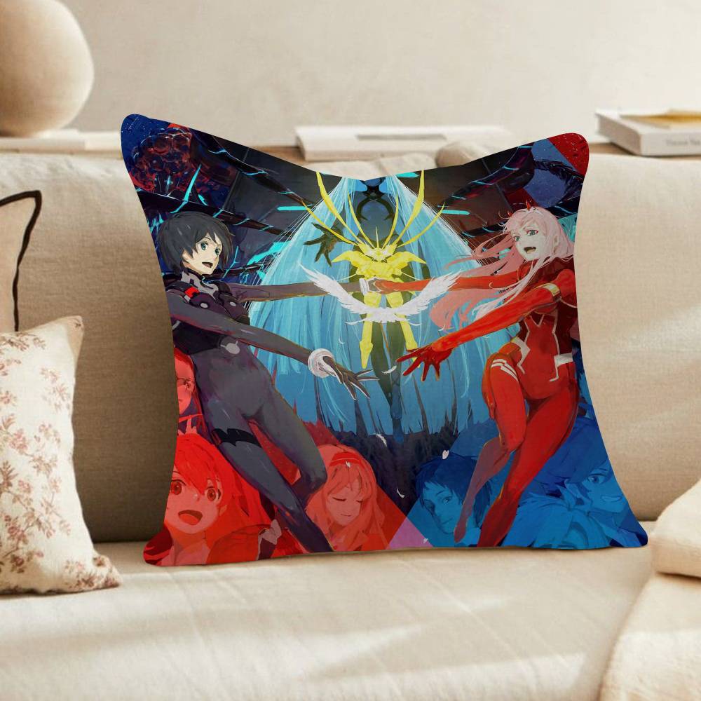PC DDARLING In The FFRANXX Anime Cushion Cover Car Throw Pillow Case For Sofa Car Christmas Gift