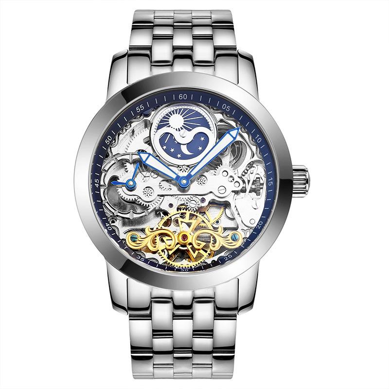 

Часы AILANG, мужские механические часы, мужские часы, полностью автоматические летные колеса, водонепроницаемые полые мужские часы