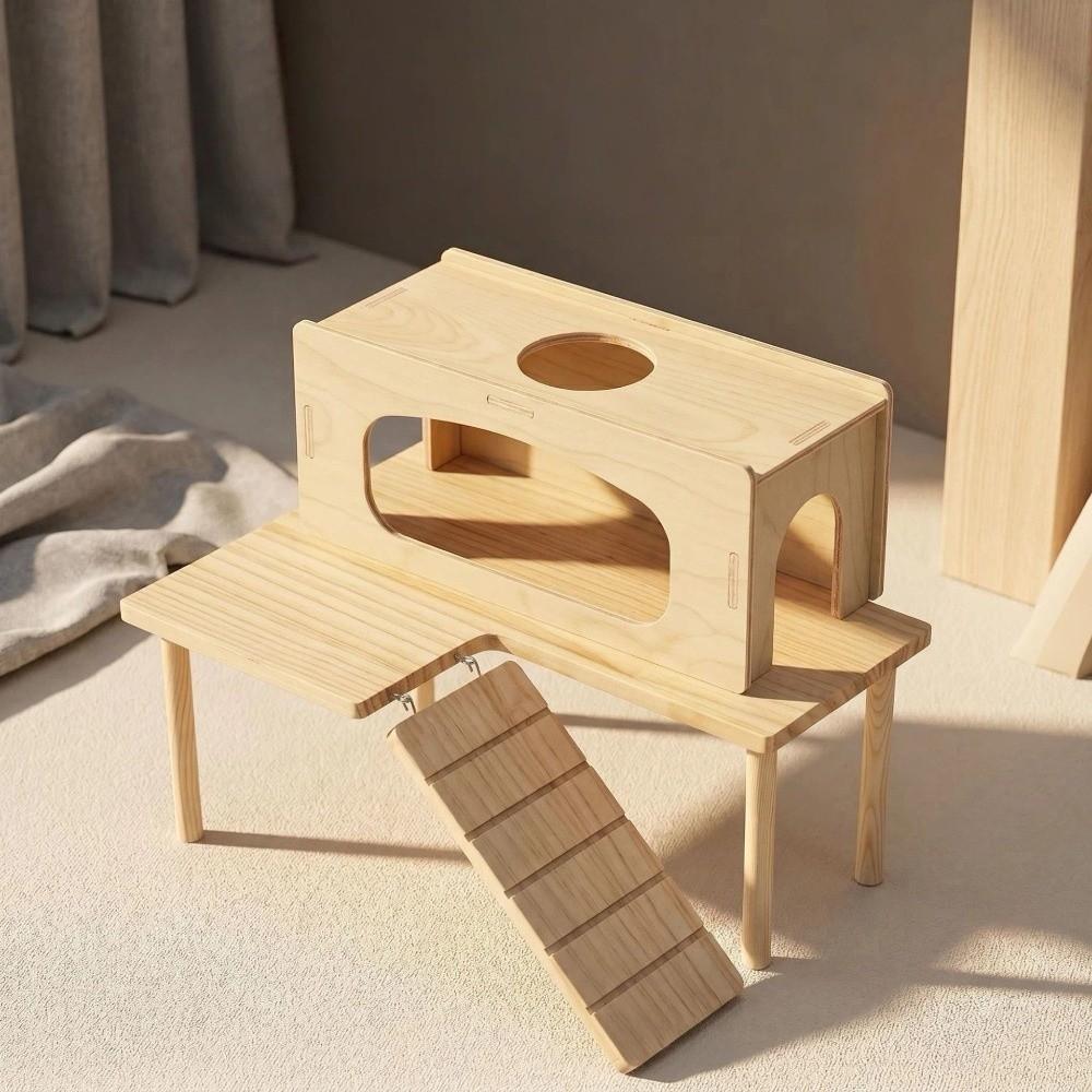 L-shaped Hamster Shelter House Easy To Install Pet Climbing Toy Hamster Playground for Small Pets