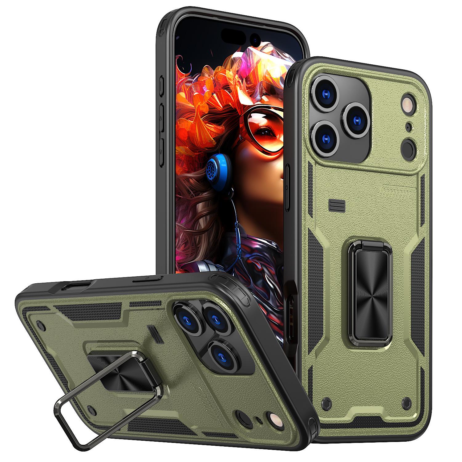 

Для чехла для мобильного телефона IPhone17 Pro Автомобильный вертикальный чехол с кольцом-держателем для пальца Магнитный держатель Чехол для Apple 17 AIR Противоударный чехол For iPhone 17 Pro Max