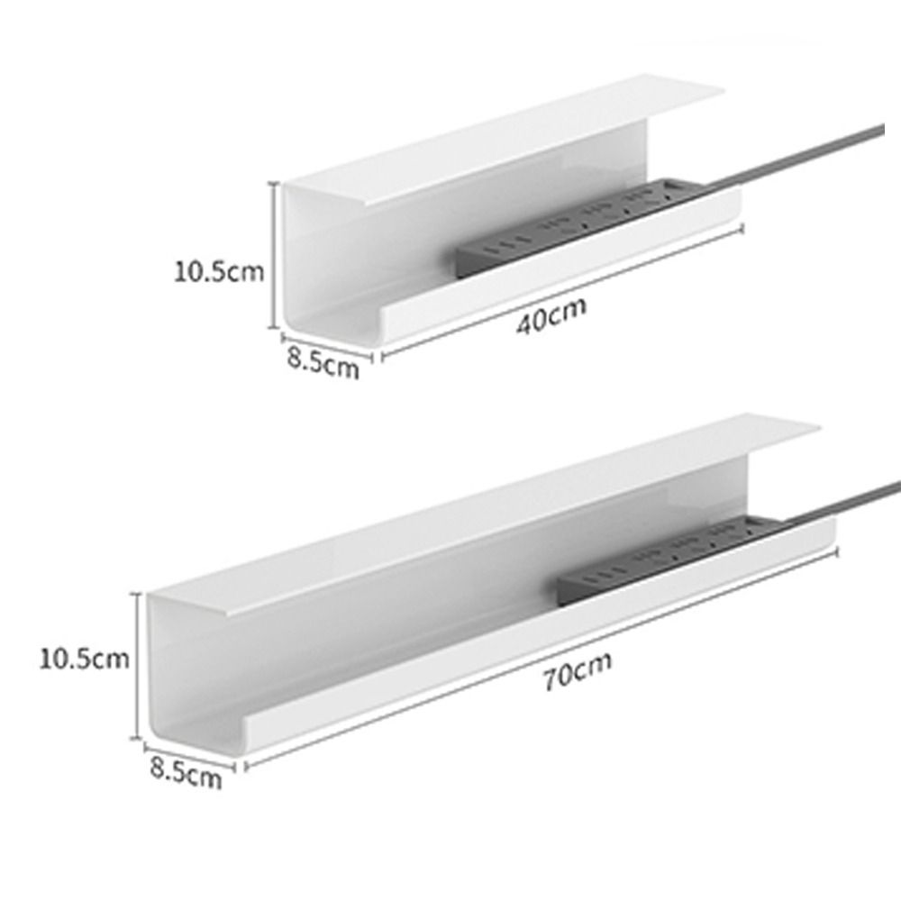 PVC Under Table Cable Organizer Space Saving Office Wire Organizer Holder  for Home Office