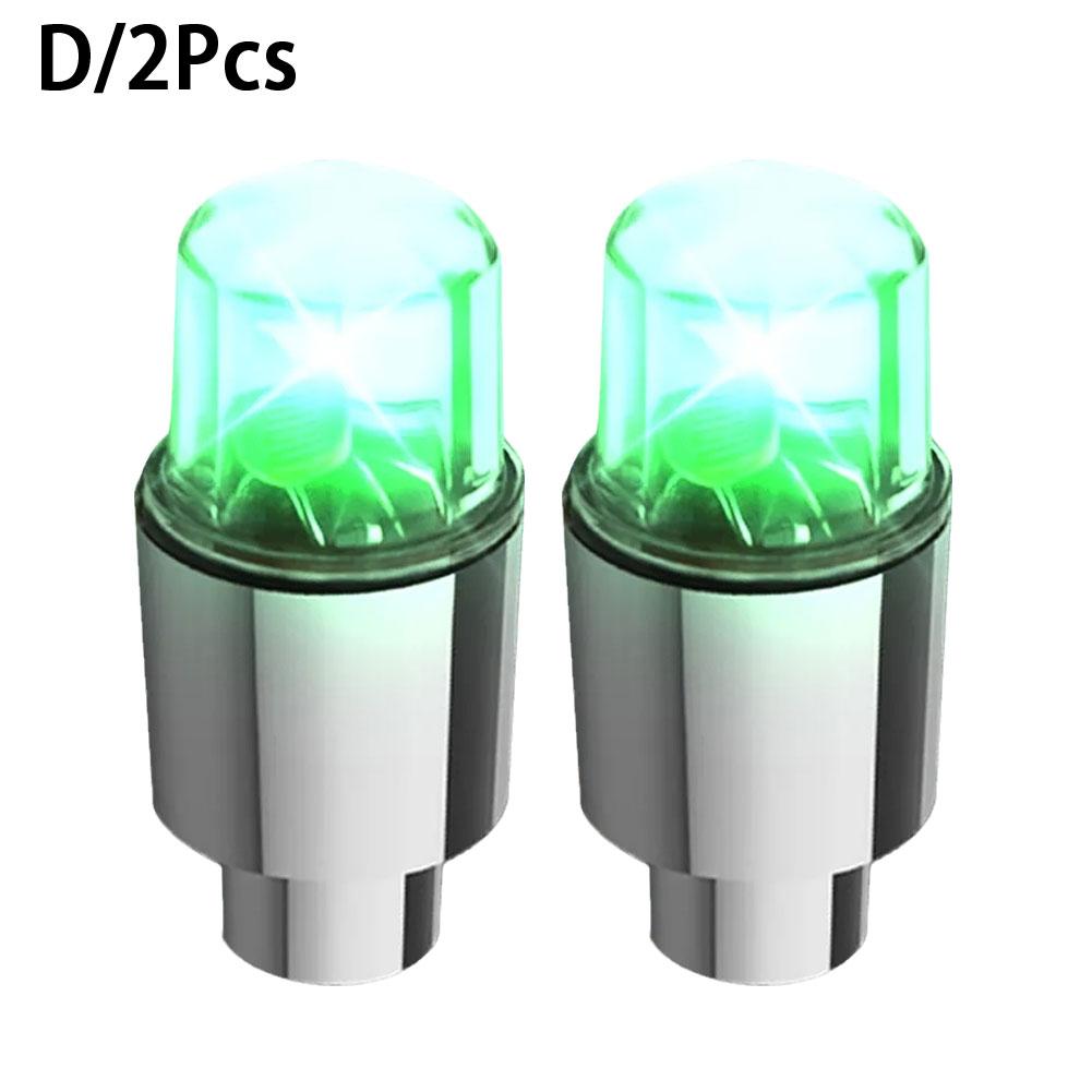 Wheel Lights LED Bicycle Valve Light Universal Car Neon Lamp Valve Cover Lights Tire Colorful Flashing Bulb Decoration Valve Stems 1