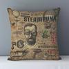 Short Plush Material Pillowcaseeuropean Style Vintage Steampunk Patterns Printed Cozy Couch Cushion Cover Home Decorative Pillow