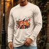 Men's Casual Long Sleeve Neck T-Shirt for Halloween