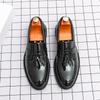 Men's Leather Cross-Strap Tassel Loafers: Pointed Toe Formal & Casual Versatile Shoes In Large Sizes