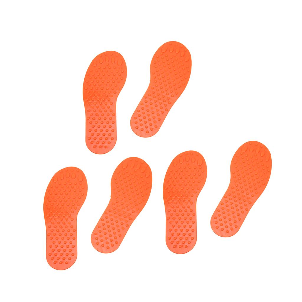 3 Pairs   Marker PVC Colorful Foot Shaped Training Pad Toy for Indoor Outdoor