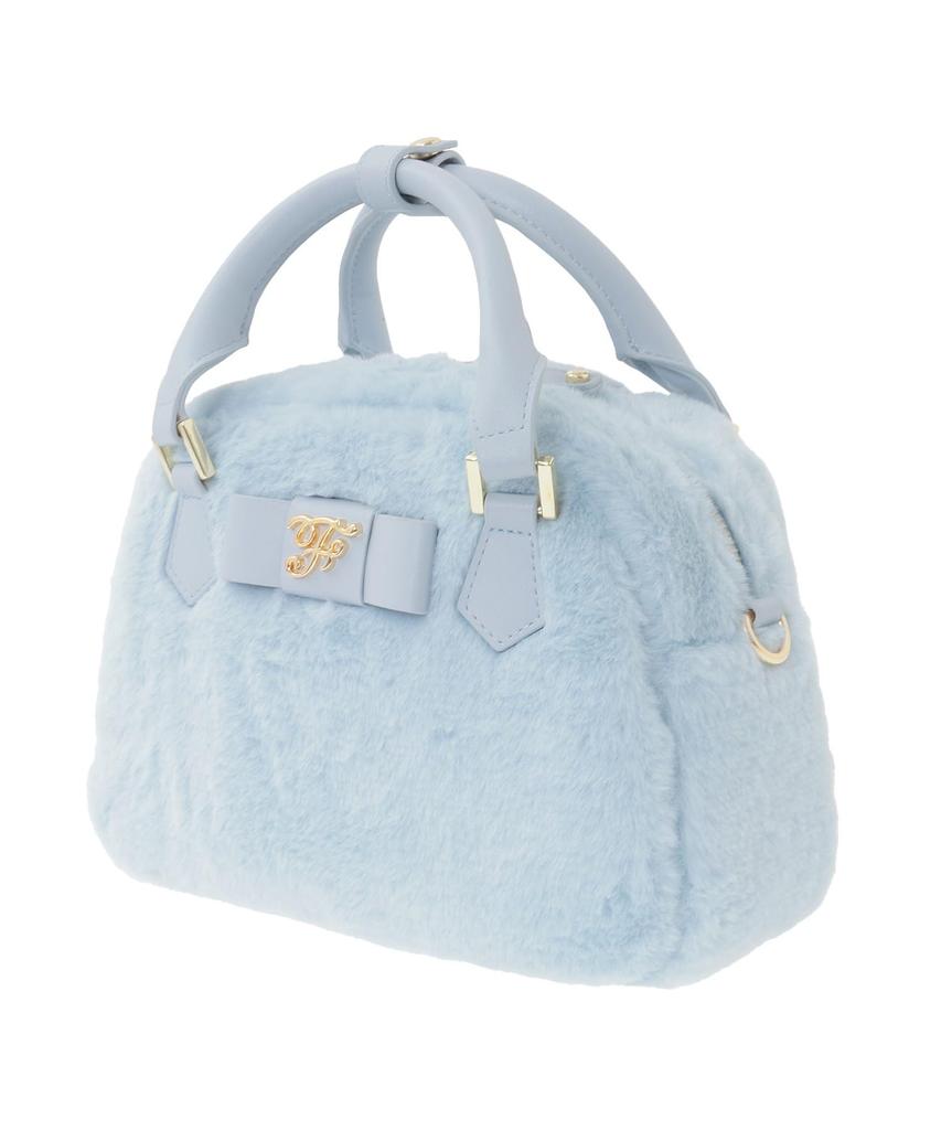 Maison de FLEUR Faux Fur Round Bag, Pink, F, Handbag, 08001036300