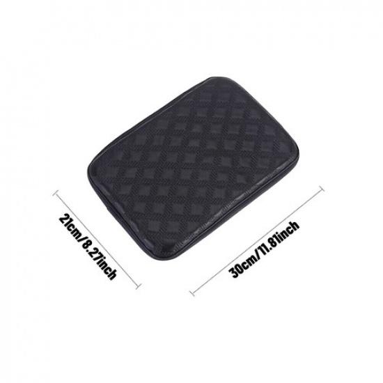 Car Armrest Pad Cover Auto Center Console Box Leather Cushion Black Universal