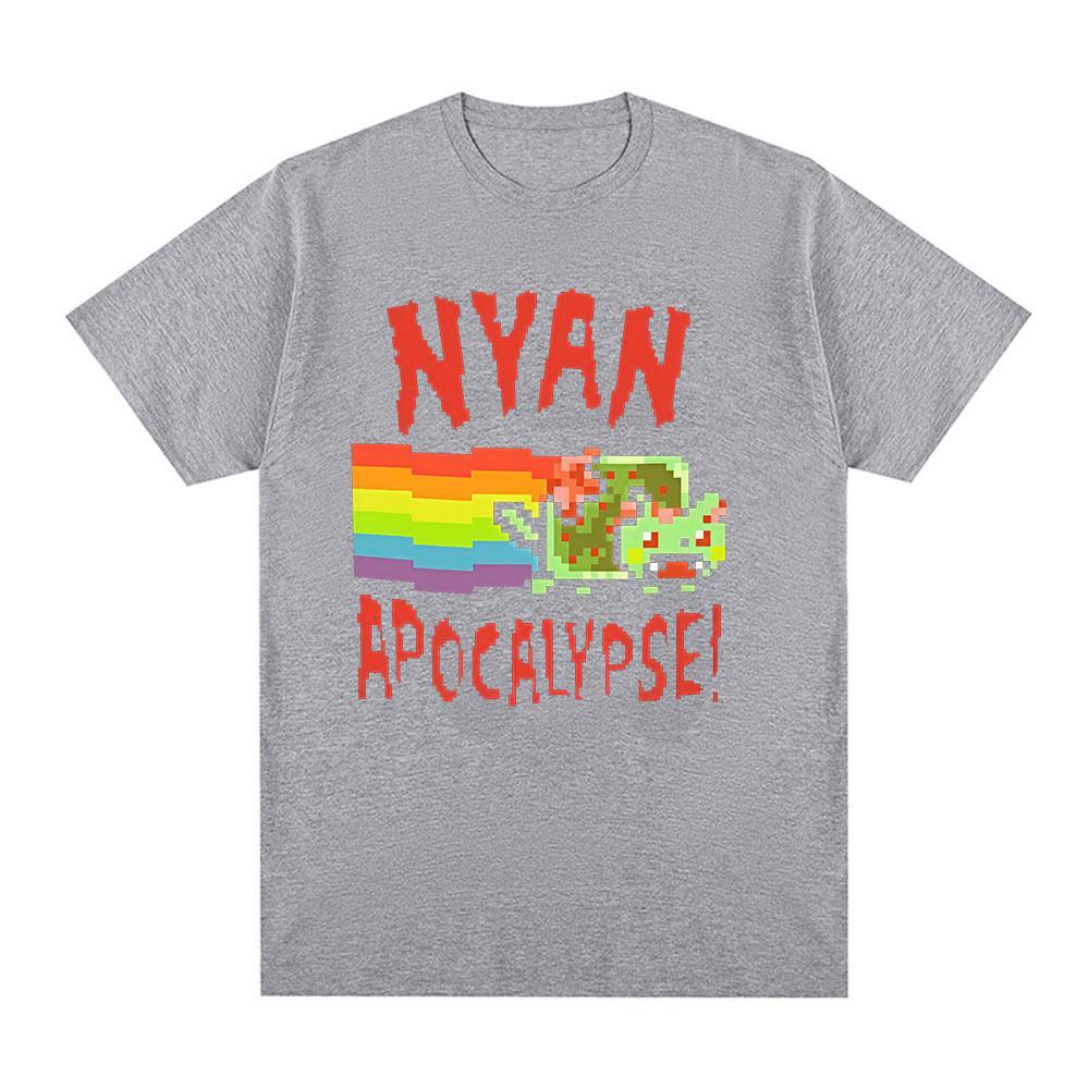 Nyan Rainbow Cat Funny Meme Tshirt Unisex Women Clothing Fashion Casual Tshirts Kawaii Harajuku Short Sleeves T Shirts Streetwear