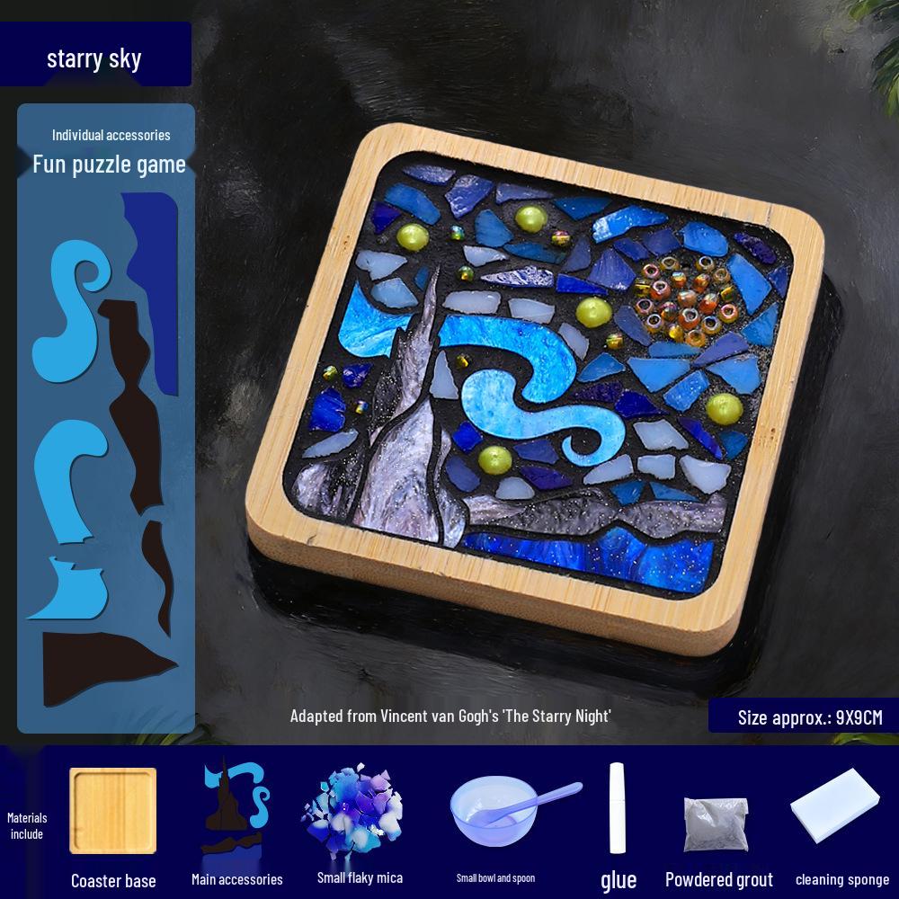 Mosaic Coaster DIY Kit: Creative Handmade Collage Art Set