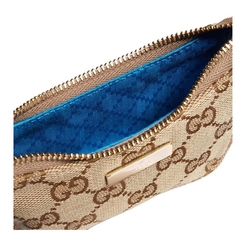 Gucci Lady Lunetta Generation Snap-lukning Lærred Møntpung Almindelig Unisex Parstil Sand og Brun
