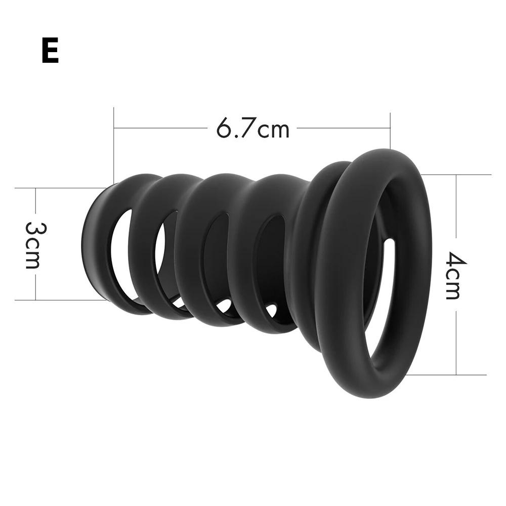 Male Penis Testis Lock Cock Ring Removable Erection Delay Time Ejaculation Penis Ring Enlargement Ball Stretcher Sex Toy Big Man
