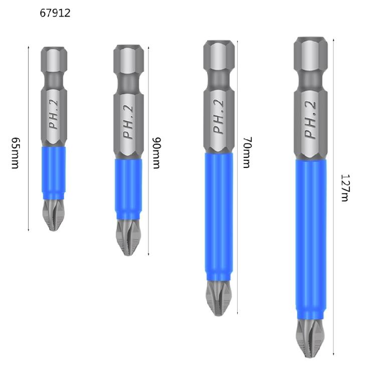 Cross Impact Screwdriver Bits Set Magnetic Batch Heads 25/50/65/70/90/127/150mm