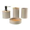 4Pcs/Set Bathroom Toiletry Set Soap Dispenser Toothbrush Holder Soap Dish Plastic Bamboo Bath Accessories