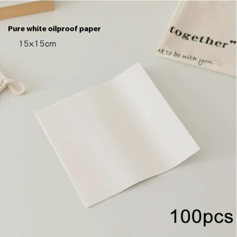 100 Pcs Baking Tools Parchment Paper Food Grade Grease Paper Bread Sandwich Burger Fries Wrappers Cookie Kitchen Baking Paper