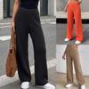 Damen S Hohe Taille Gerade Weiter Bein Lässige Hose Winter