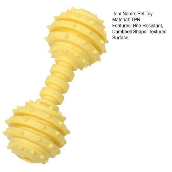 Dog Chew Toy Spiky Barbell Dog Toy with Built-in Bell to Relieve Boredom Interactive Teeth Cleaning Toy for Aggressive Chewers