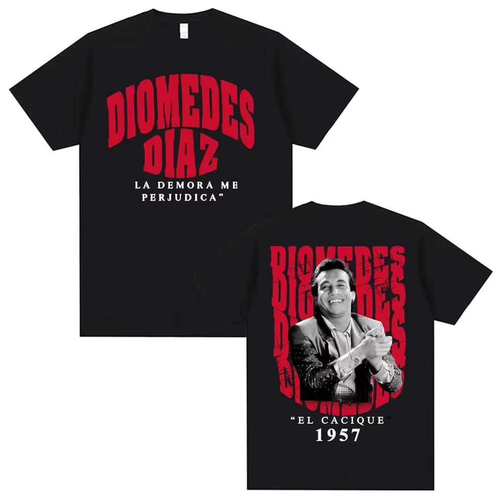Singer Diomedes Diaz 100Cotton Commemorative Edition Tshirt Unisex Fashion Hip Hop Casual Retro Short Sleeve Shirt 2XL
