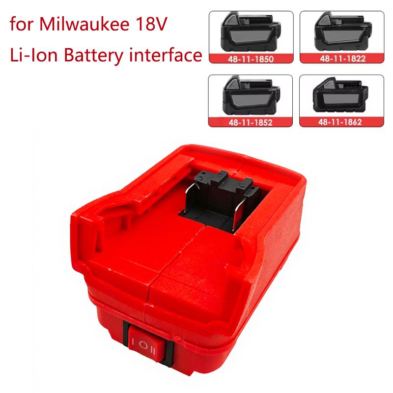 Battery Adapter For Makita/Dewalt/Milwaukee 18V Li-ion Battery Holder With USB+type-c Output Ports Power Bank Phone Charger