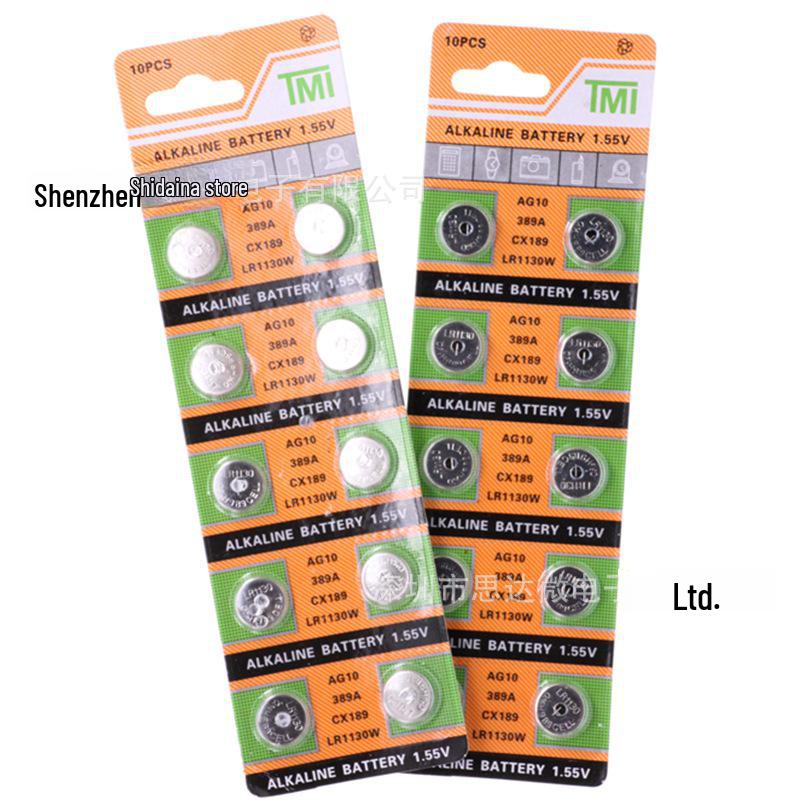 LR1130/AG10 Button Battery for Watches, Toys, Clocks, and Scales